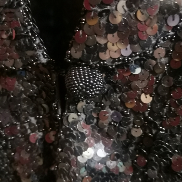 Vintage sequin lined beaded blazer - Picture 3 of 5